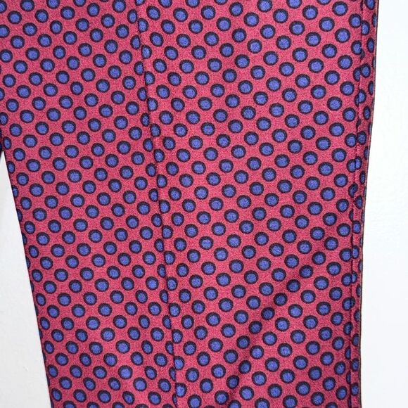 Ann Taylor Maroon and Blue Polka Dot Trousers - Picture 5 of 11